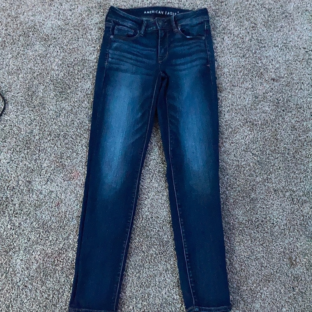 Dark blue stretch American eagle jeans